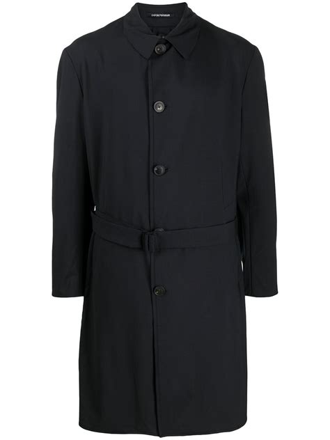 giorgio armani single breasted coat